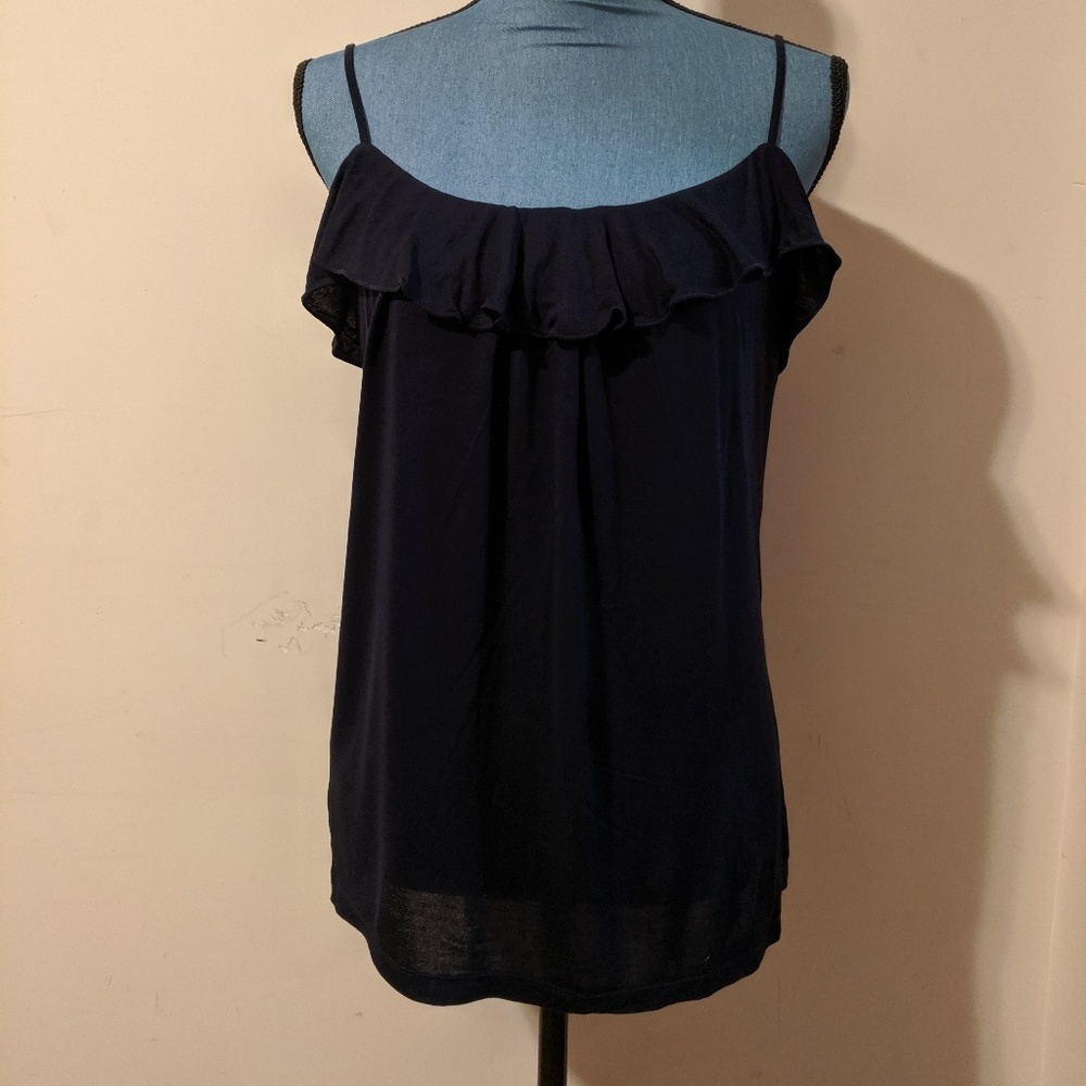 🆕 Loft Spaghetti Strap Cami with Front Ruffles